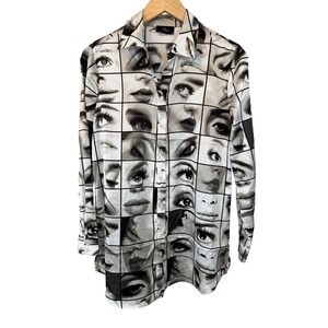 Milk & Honey Abstract Print Top Size Medium, Women's Fashion‎ Shirt